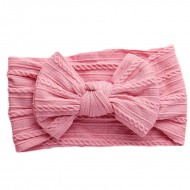 Luxury Cable Knit Bow Baby Headband