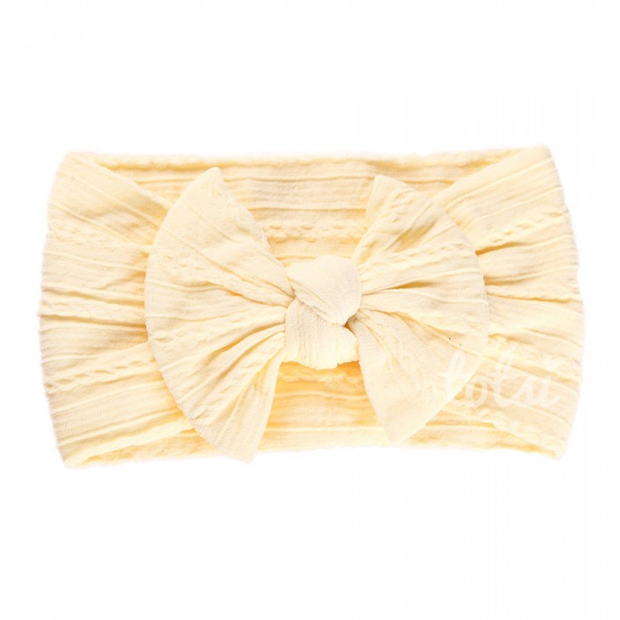 Luxury Cable Knit Bow Baby Headband