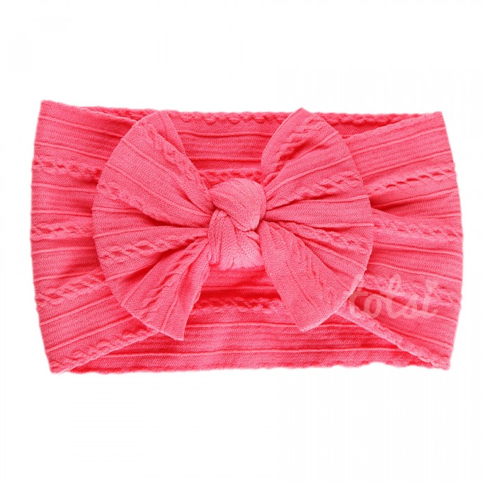 Luxury Cable Knit Bow Baby Headband