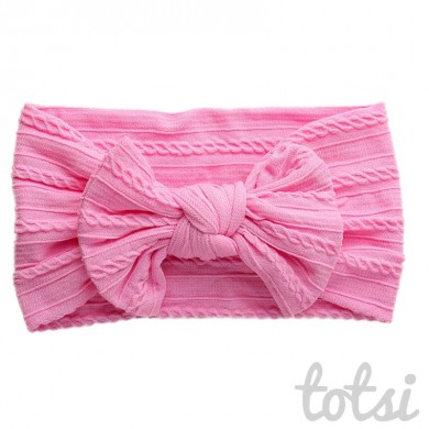 Luxury Cable Knit Bow Baby Headband Luxury Cable Knit Bow Baby Headband