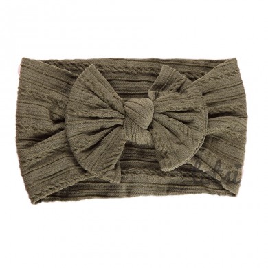 Luxury Cable Knit Bow Baby Headband Luxury Cable Knit Bow Baby Headband