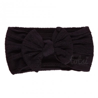 Luxury Cable Knit Bow Baby Headband Luxury Cable Knit Bow Baby Headband