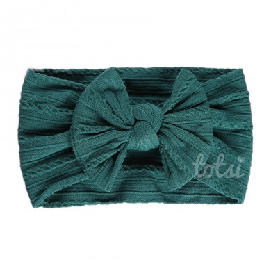 Luxury Cable Knit Bow Baby Headband Luxury Cable Knit Bow Baby Headband
