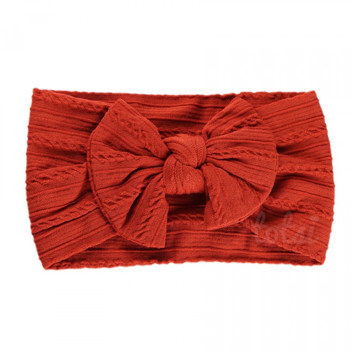 Luxury Cable Knit Bow Baby Headband