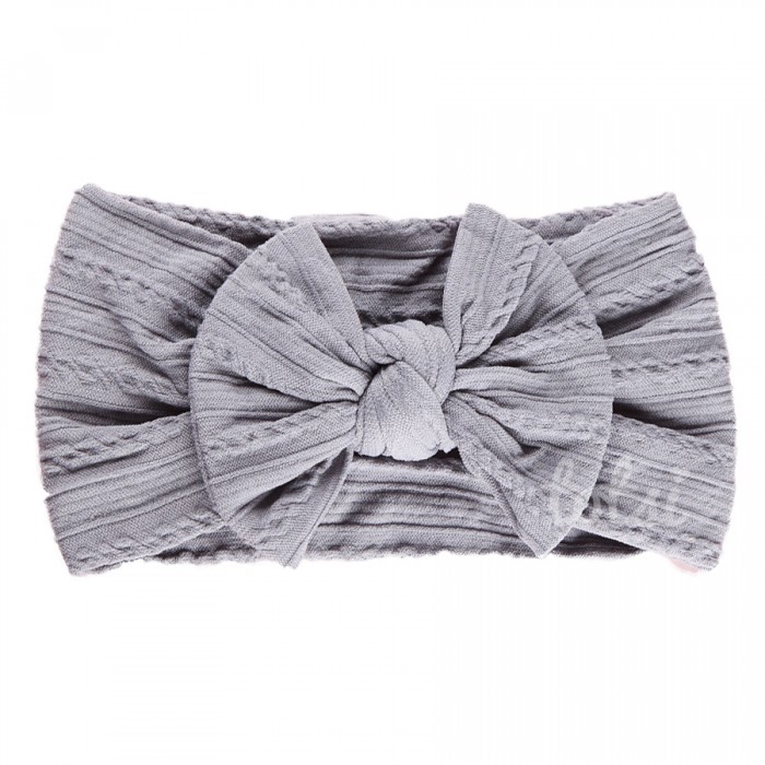 Luxury Cable Knit Bow Baby Headband
