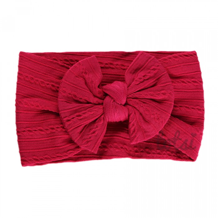 Luxury Cable Knit Bow Baby Headband