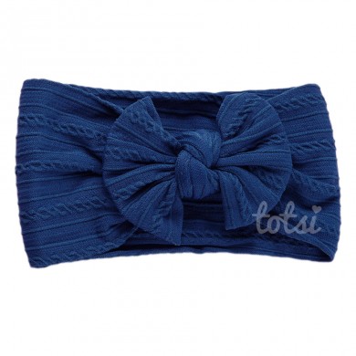 Luxury Cable Knit Bow Baby Headband Luxury Cable Knit Bow Baby Headband
