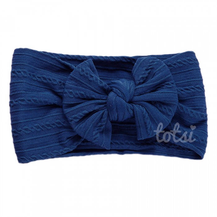 Luxury Cable Knit Bow Baby Headband