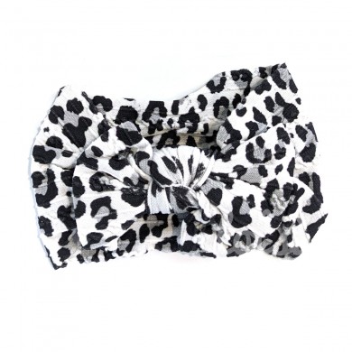 Leopard Print Cable Knit Bow Headbands Leopard Print Cable Knit Bow Headbands