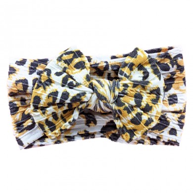Leopard Print Cable Knit Bow Headbands Leopard Print Cable Knit Bow Headbands