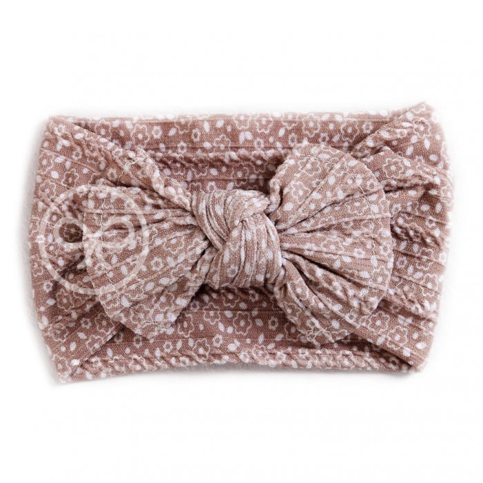 Floral Cable Knit Baby Headbands