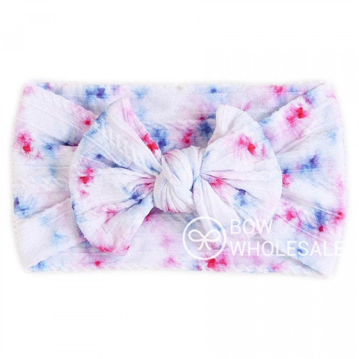 Tie Dye Cable Knit Baby Headband