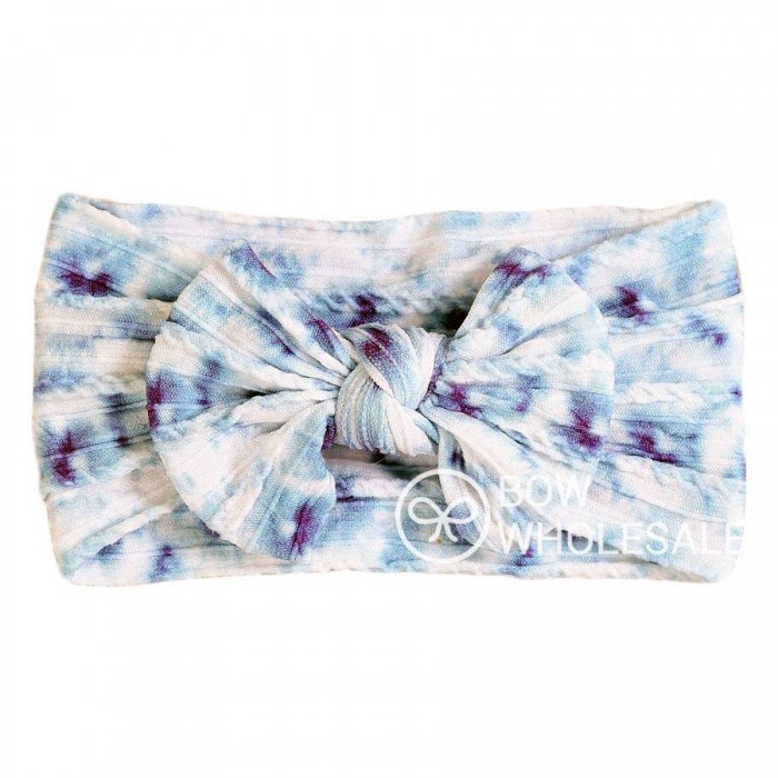 Tie Dye Cable Knit Baby Headband