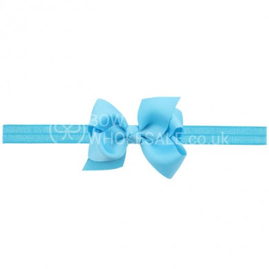 Classic Grosgrain Bow On Satin Band Classic Grosgrain Bow On Satin Band