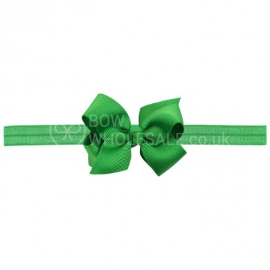 Classic Grosgrain Bow On Satin Band Classic Grosgrain Bow On Satin Band