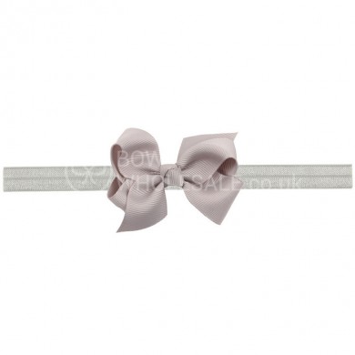 Classic Grosgrain Bow On Satin Band Classic Grosgrain Bow On Satin Band