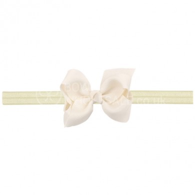 Classic Grosgrain Bow On Satin Band Classic Grosgrain Bow On Satin Band