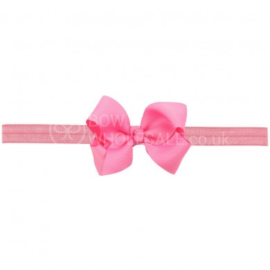 Classic Grosgrain Bow On Satin Band Classic Grosgrain Bow On Satin Band