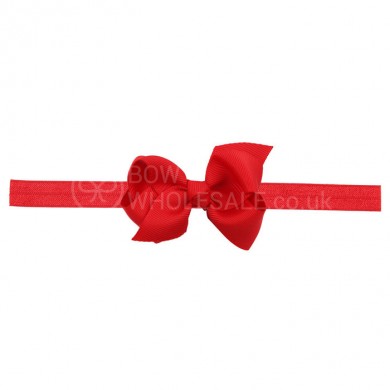 Classic Grosgrain Bow On Satin Band Classic Grosgrain Bow On Satin Band