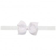 Classic Grosgrain Bow On Satin Band
