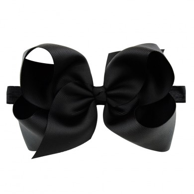 Classic 6inch Bow On Satin Headband Classic 6inch Bow On Satin Headband