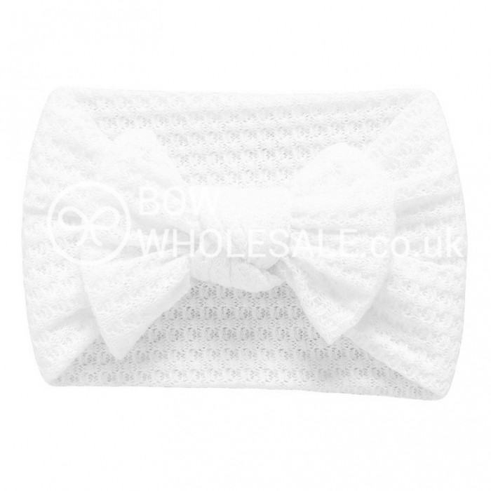 Luxury Waffle Bow Baby Headband